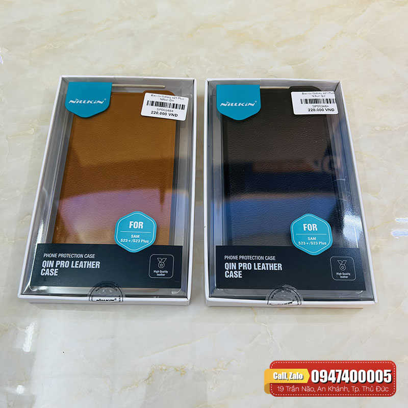 Bao da Galaxy S23 Plus Nillkin Qin chính hãng – Nam Long Mobile