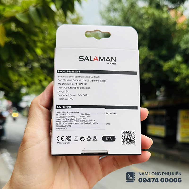 Cáp sạc nhanh iPhone Lightning Salaman