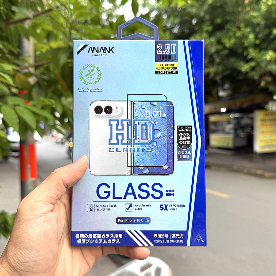 Cường Lực iPhone 18 Ultra Anank 9H Trong Suốt Chính Hãng – Nam Long Mobile