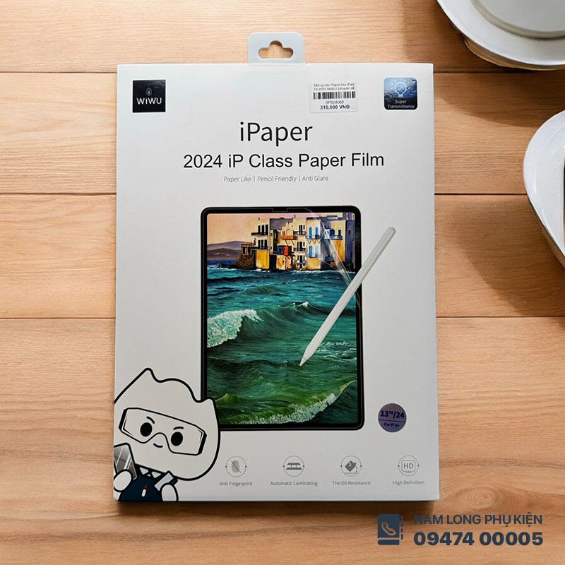 Miếng dán chống vân tay WiWU Paper-like cho iPad – Nam Long Mobile