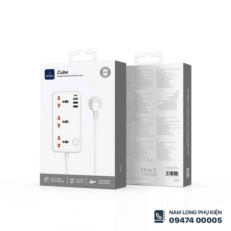 Ổ điện WiWU Cube Strip 30W S005 – Nam Long Mobile