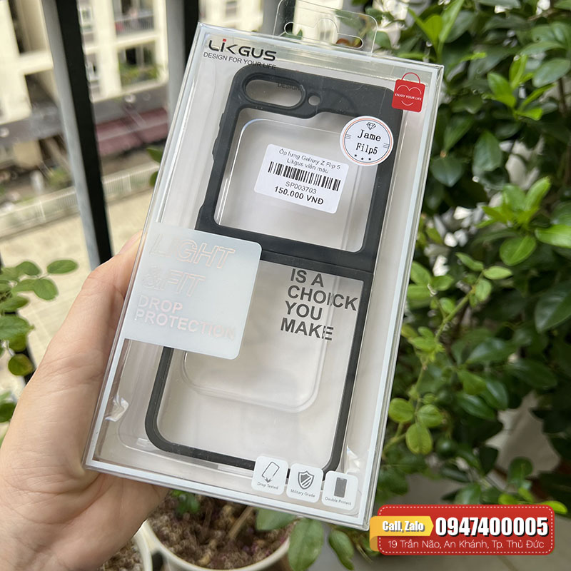 Ốp lưng Galaxy Z Flip 5 Likgus trong viền màu – Nam Long Mobile