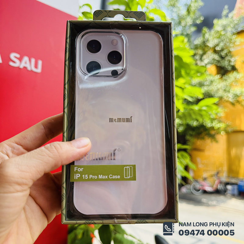 Ốp lưng iPhone 15 Pro Max Memumi trong suốt – Nam Long Mobile