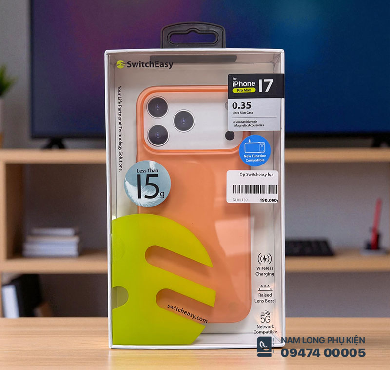 Ốp lưng iPhone 17 Pro Switcheasy siêu mỏng – Nam Long Mobile