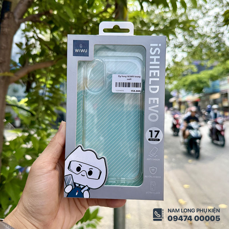 Ốp lưng iPhone 17 trong suốt WiWU – Nam Long Mobile