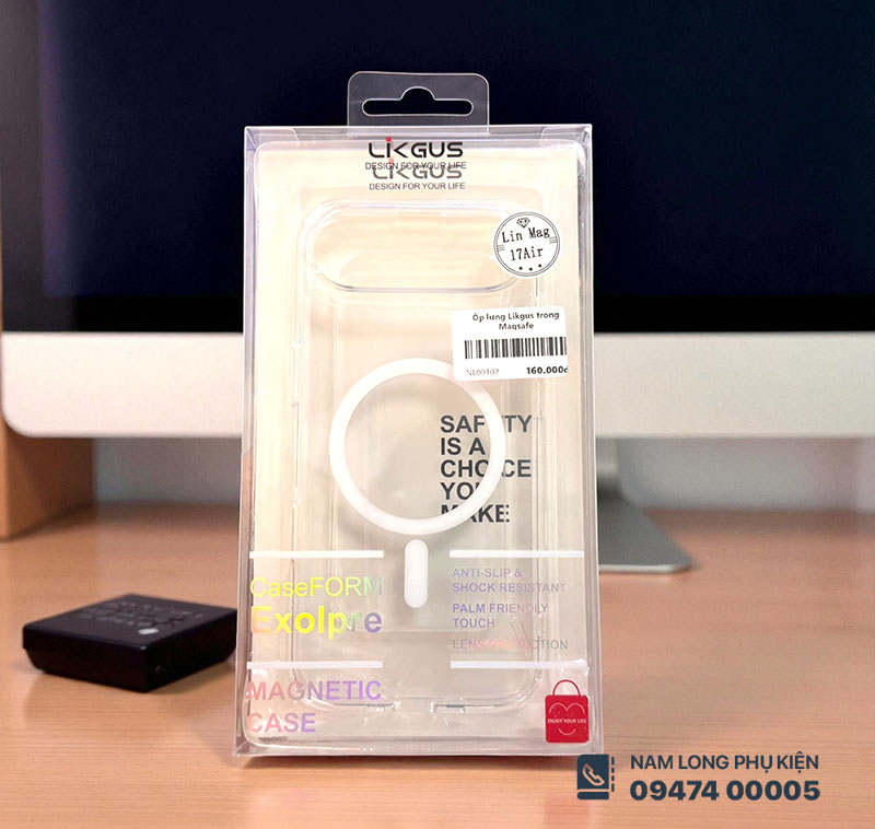 Ốp lưng iPhone Air trong suốt Magsafe Likgus – Nam Long Mobile