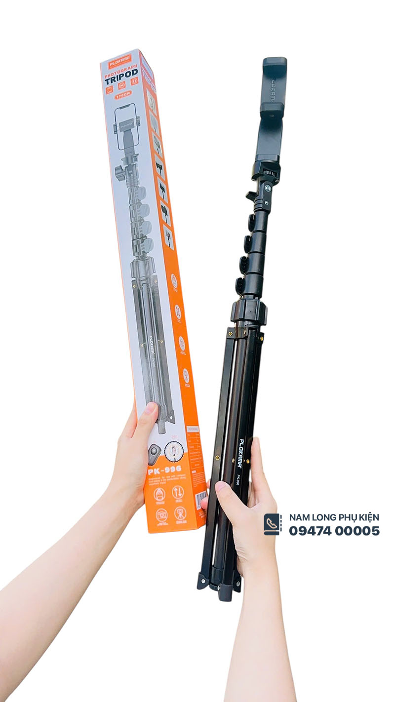 Tripods PK669 170cm gọn nhẹ đa năng xoay 360 – Nam Long Mobile