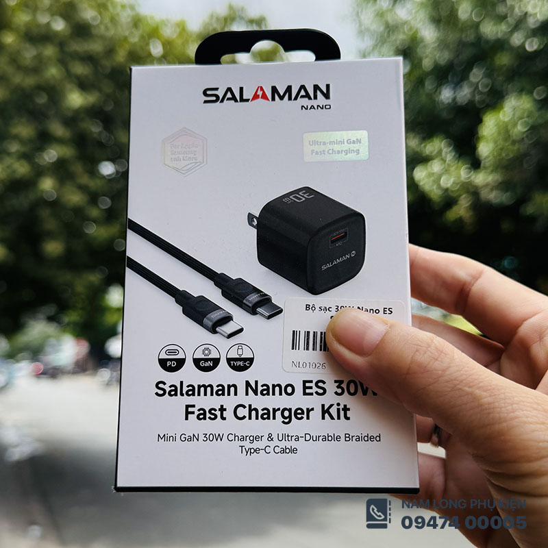 Bộ Sạc Nhanh Type-C to Type-C 30W Salaman Chính Hãng – Nam Long Mobile