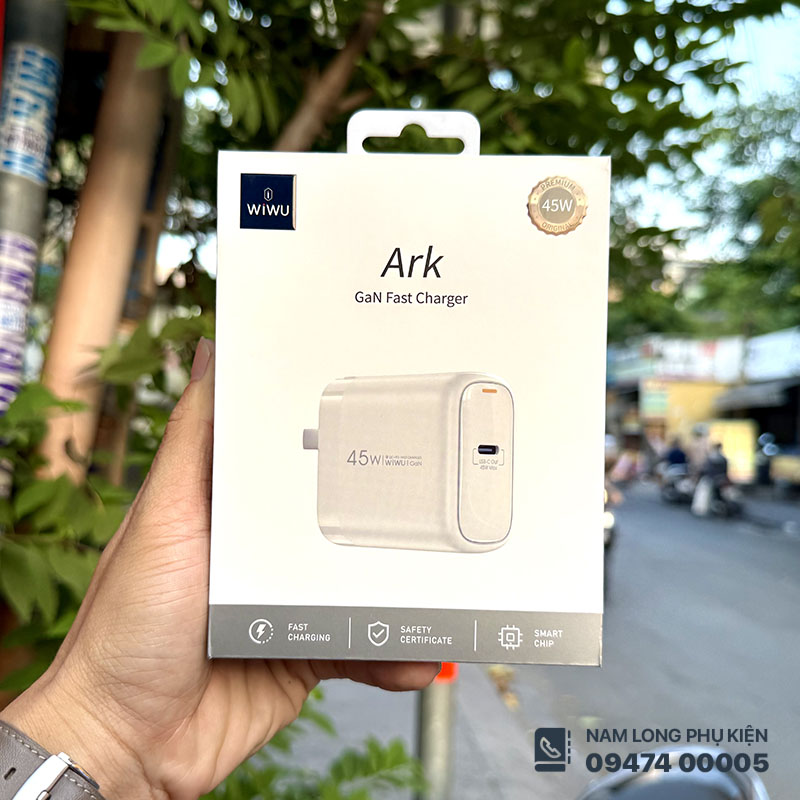 Củ sạc nhanh 45W WiWU Ark GaN U035 – Nam Long Mobile
