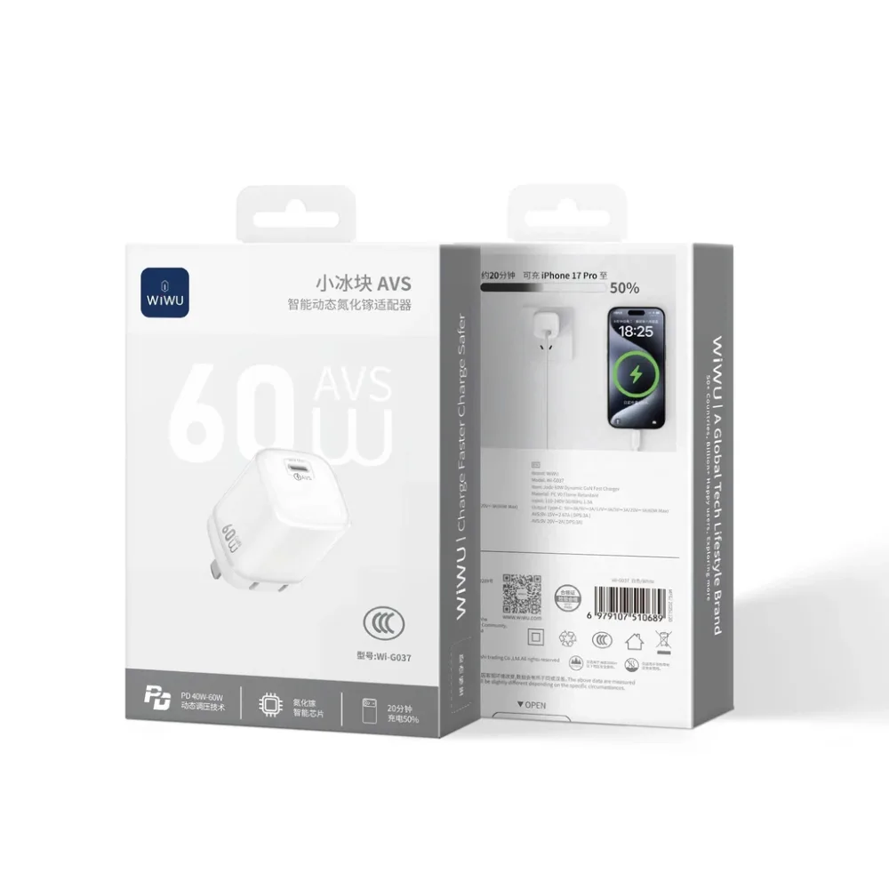 Củ sạc 60W AVS G037 WiWU – Nam Long Mobile