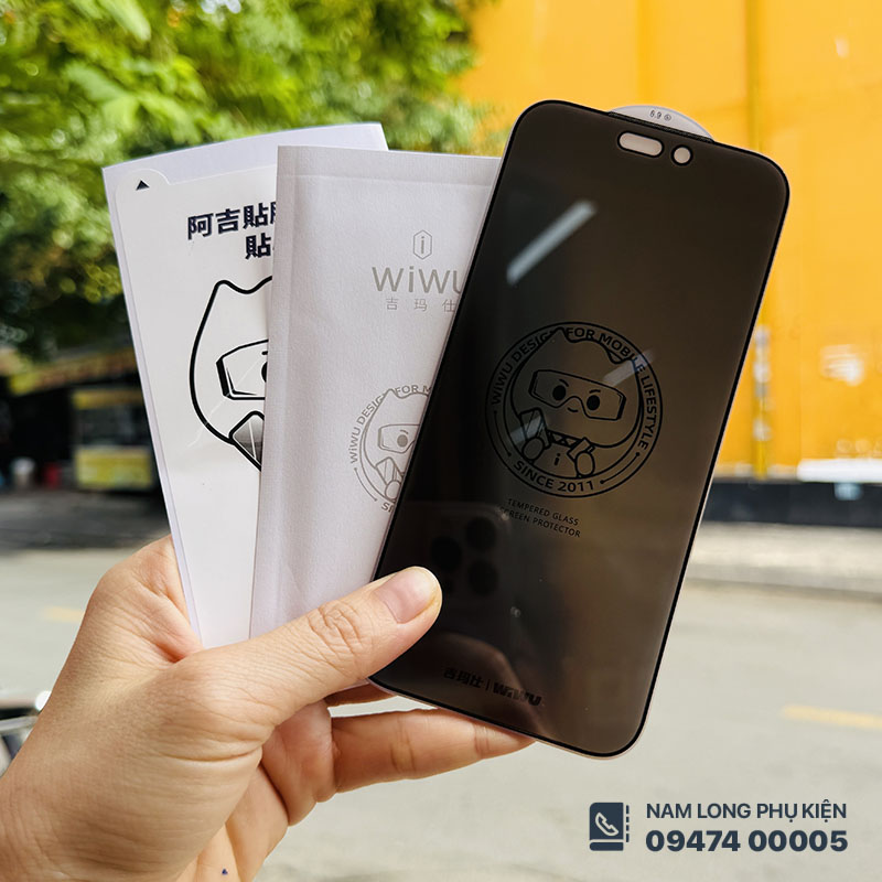 Kính Cường Lực WiWU iPrivacy 360 Cho iPhone 17 - Chống Nhìn Lén 9H