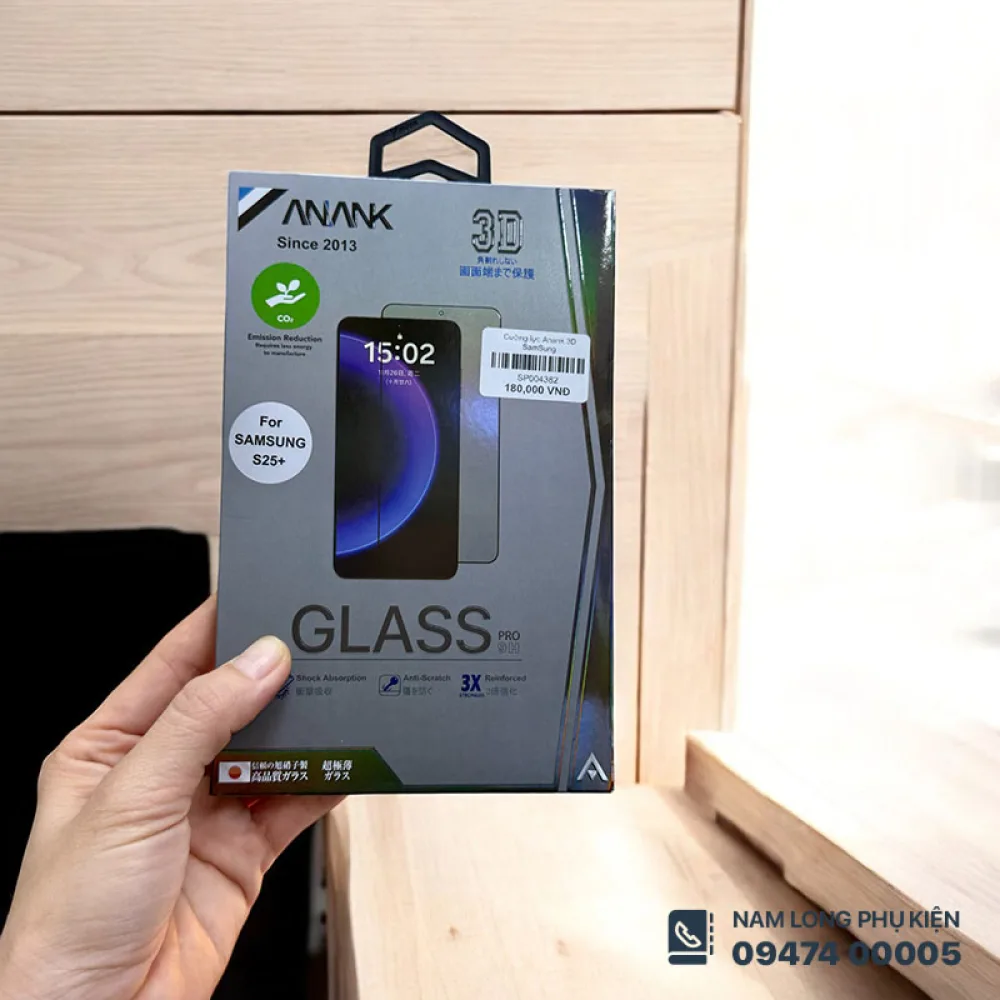 Cường lực Galaxy S25 FE trong suốt Anank
