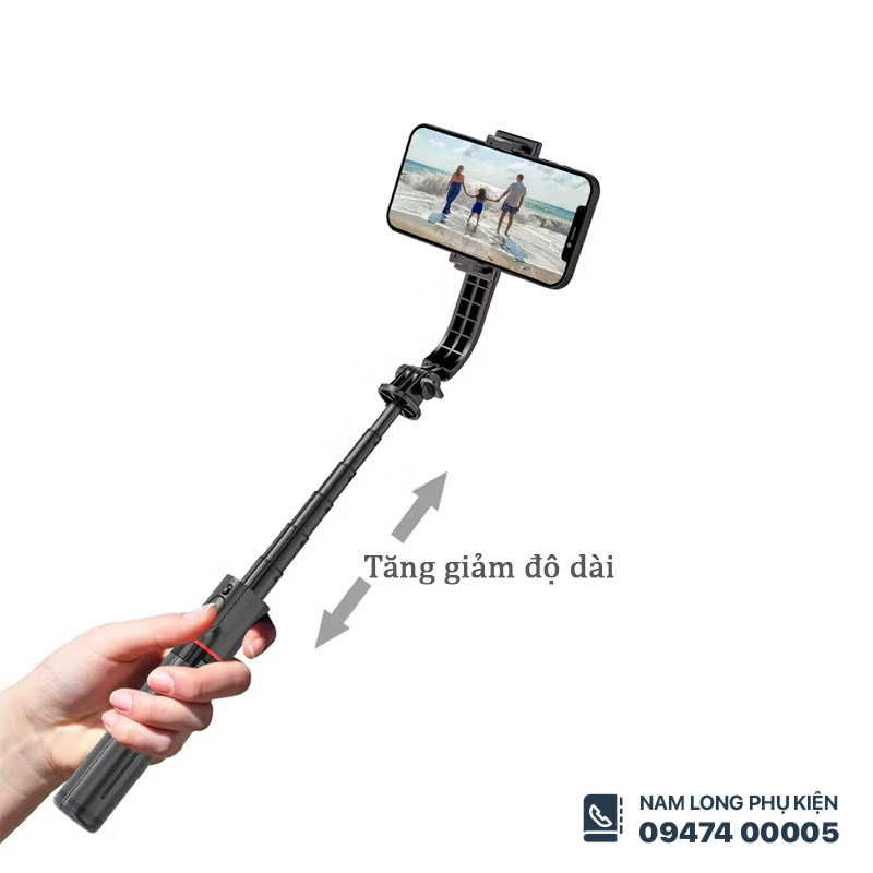 Gậy selfie bluetooth L12 dài 1066mm