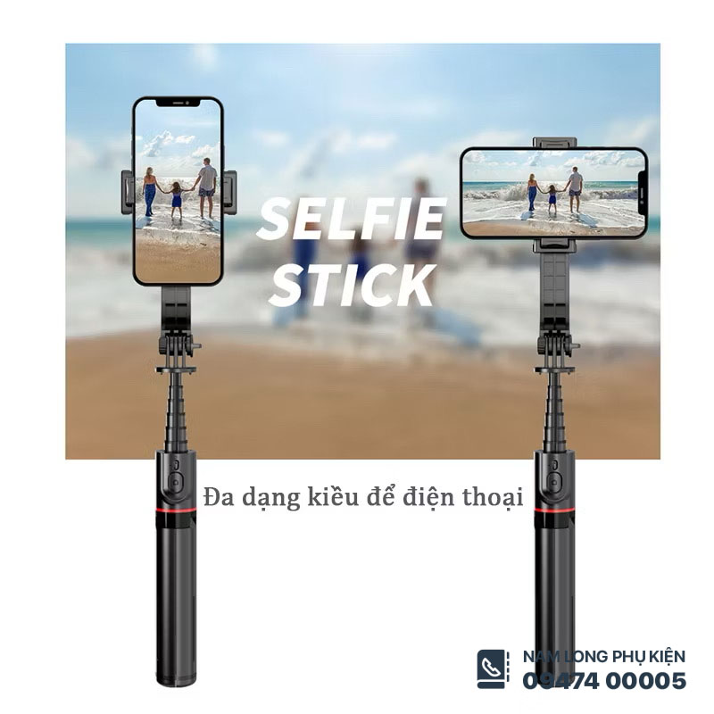 Gậy selfie bluetooth L12 dài 1066mm