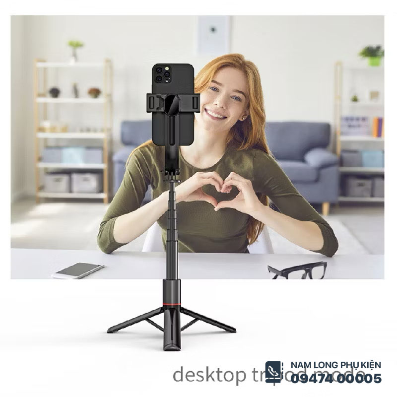 Gậy selfie bluetooth L12 dài 1066mm