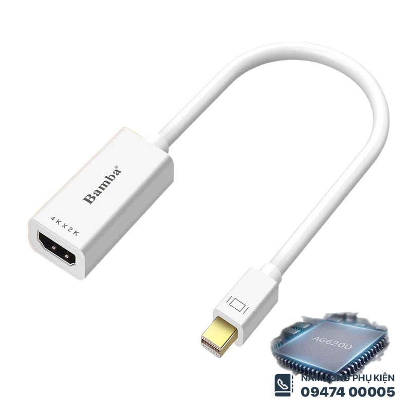 Hub chuyển Mini Displayport to HDMI Bamba – Nam Long Mobile