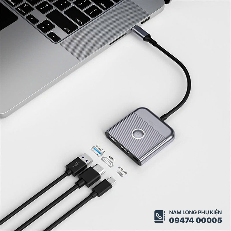 HUB 3in1 WiWU HB002 chính hãng – Nam Long Mobile