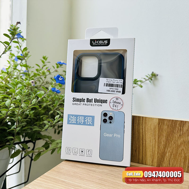 Ốp lưng iPhone 12 Pro Likgus lưng nhám chống sốc tốt – Nam Long Mobile