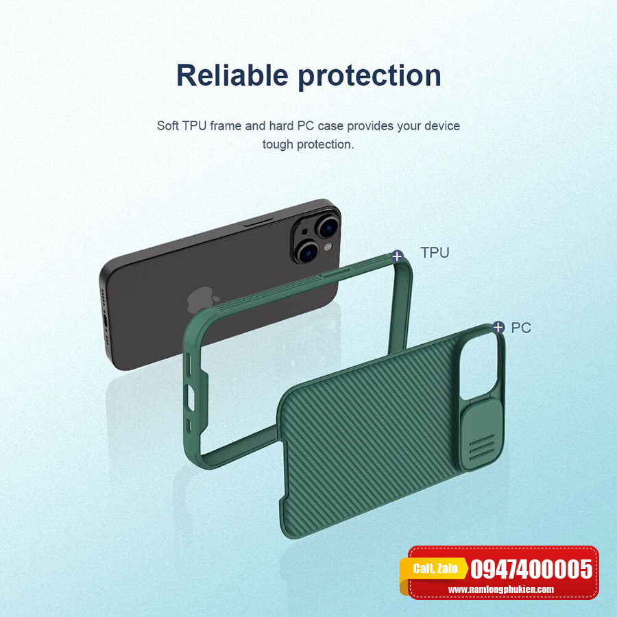 Ốp lưng iPhone 14 Plus Nillkin Camshield Pro chính hãng