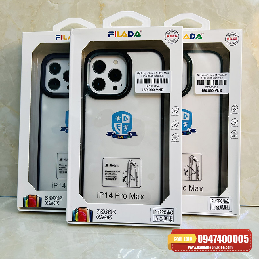 Ốp lưng iPhone 14 Pro Max Filada trong viền màu
