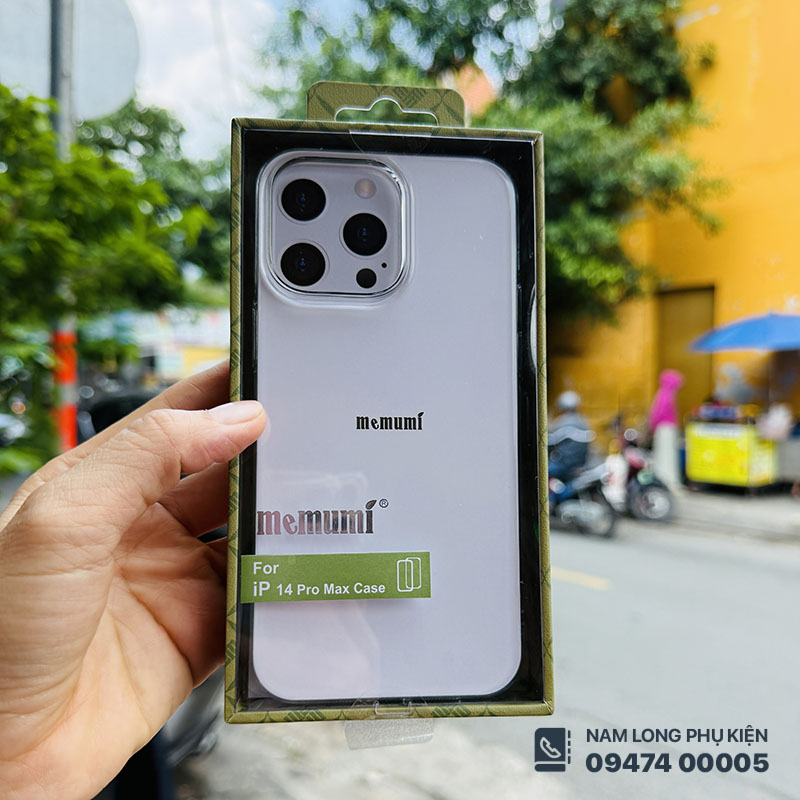 Ốp lưng trong suốt iPhone 14 Pro Max Memumi không ố vàng – Nam Long Mobile
