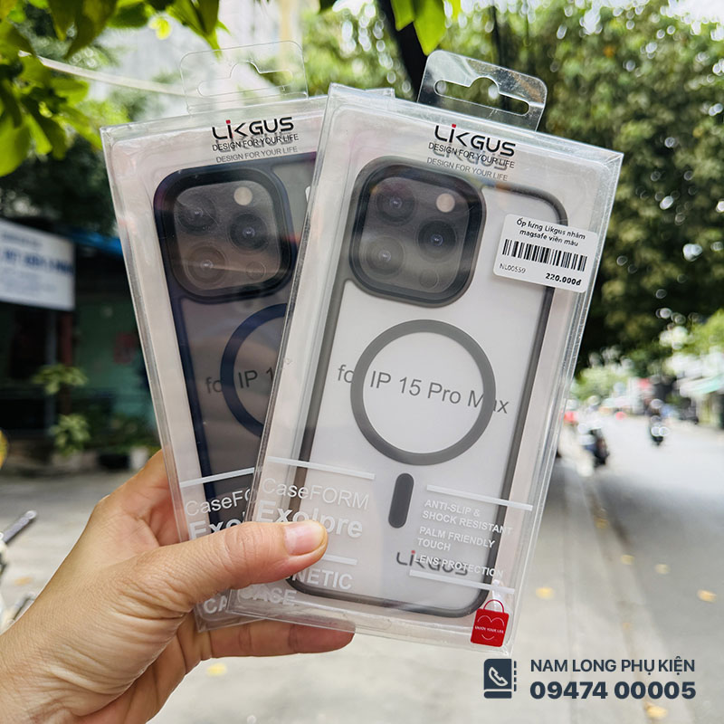 Ốp lưng nhám iPhone 15 Pro Max Likgus Magsafe