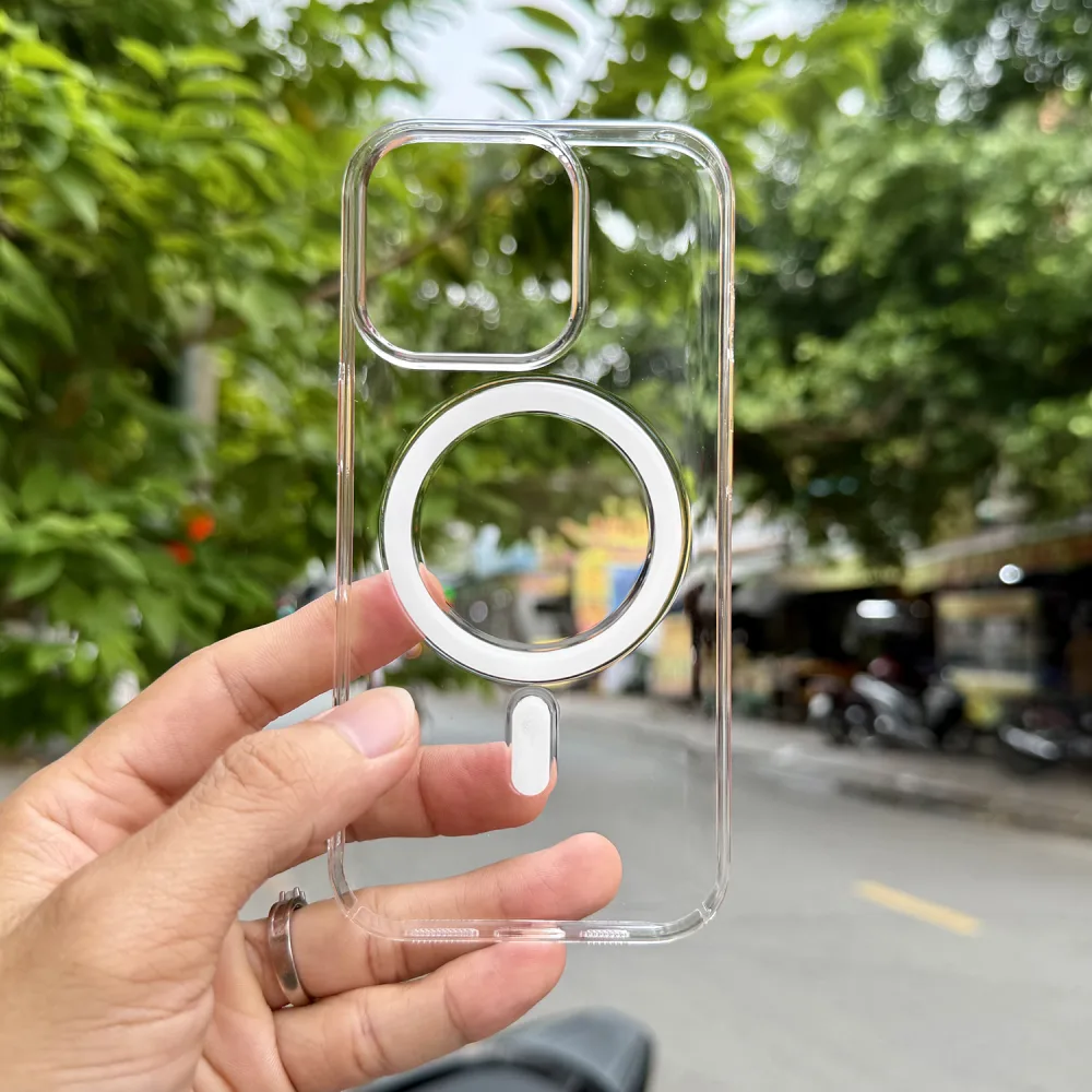 Ốp Lưng WiWU MagSafe Trong Suốt iPhone 16 Pro Mỏng Nhẹ, Chống Ố Vàng