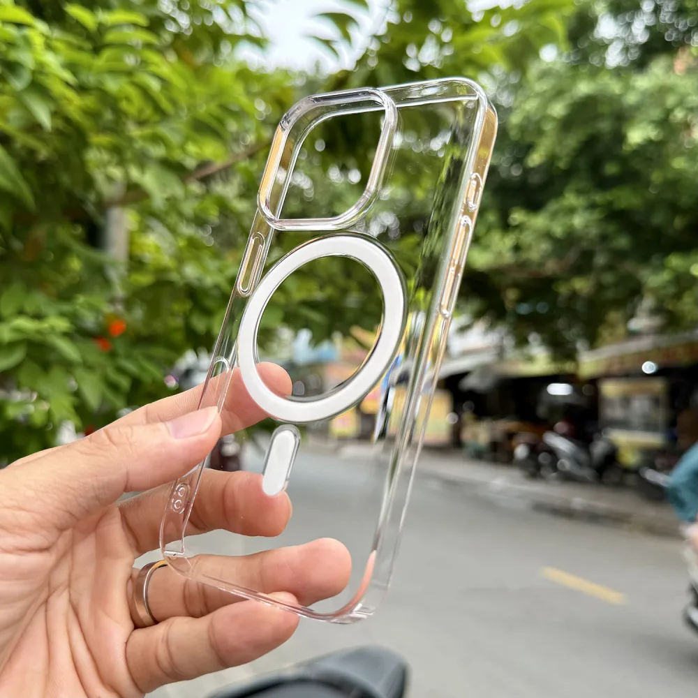 Ốp Lưng WiWU MagSafe Trong Suốt iPhone 16 Pro Mỏng Nhẹ, Chống Ố Vàng