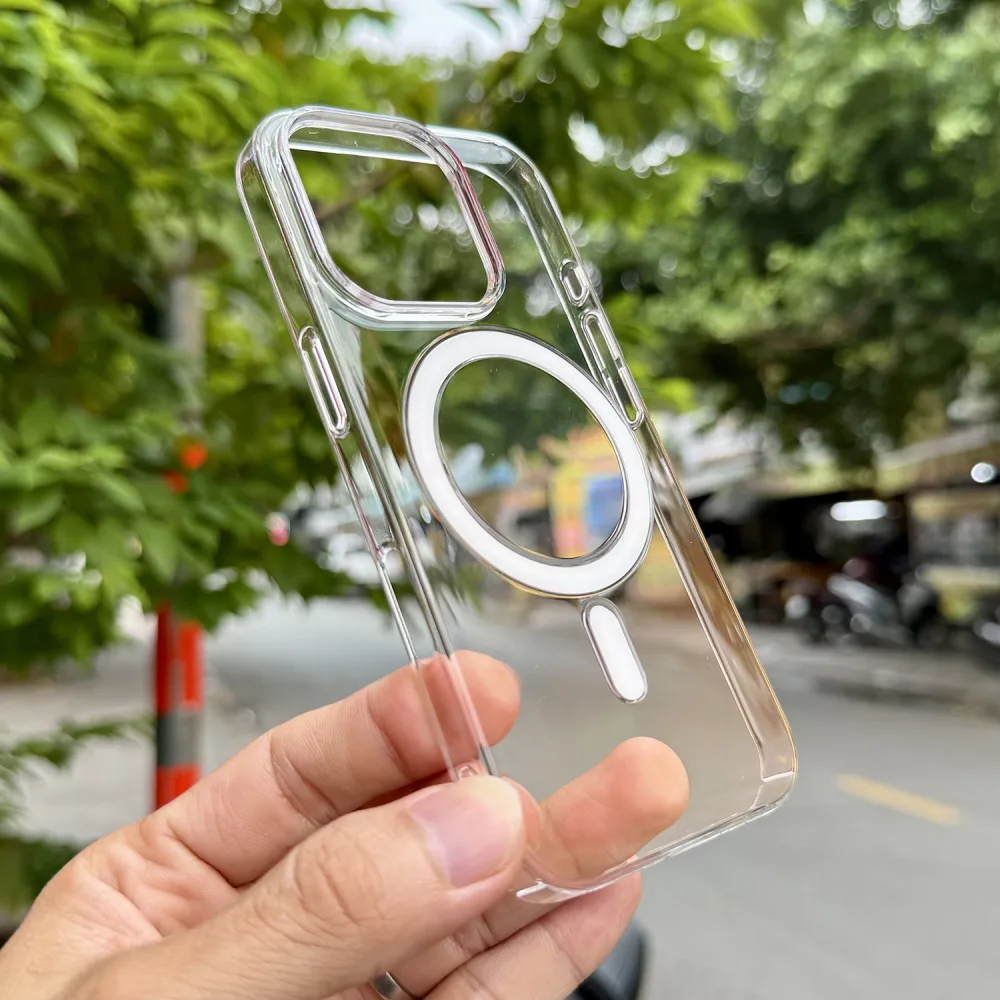 Ốp Lưng WiWU MagSafe Trong Suốt iPhone 16 Pro Mỏng Nhẹ, Chống Ố Vàng