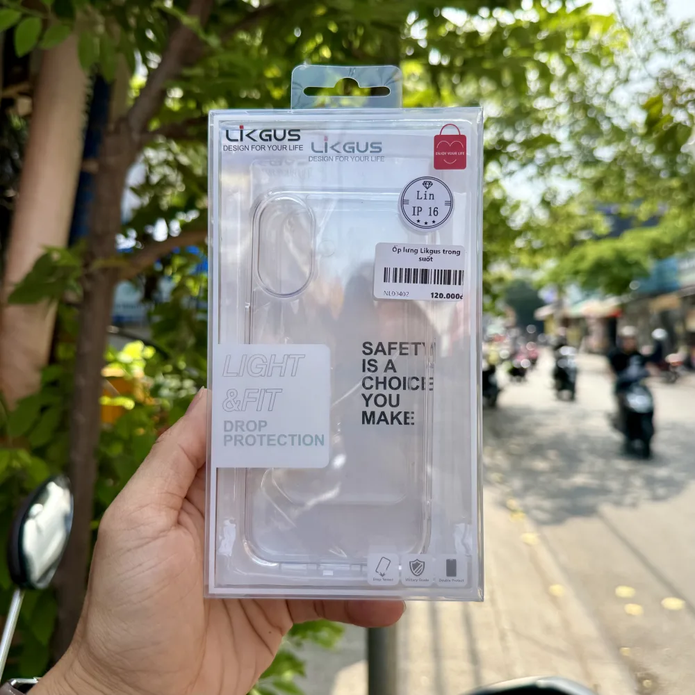 Ốp lưng iPhone 16 Likgus trong suốt chính hãng – Nam Long Mobile