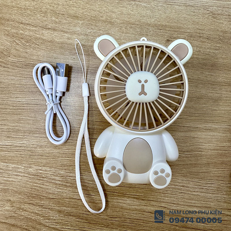 Quạt mini hình gấu dễ thương