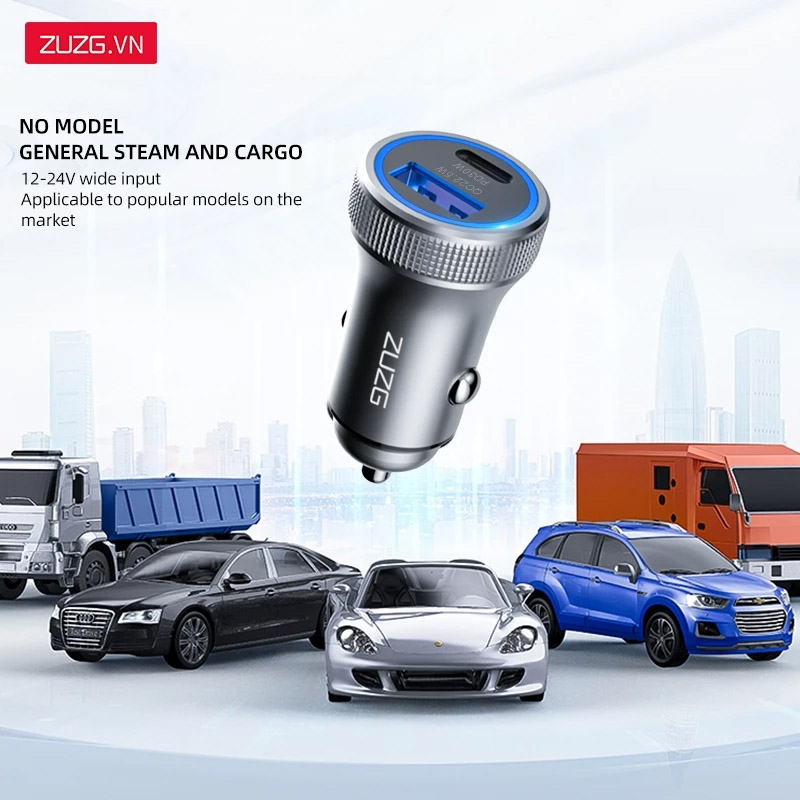 Tẩu sạc điện thoại ô tô ZUZG 54W C15PD
