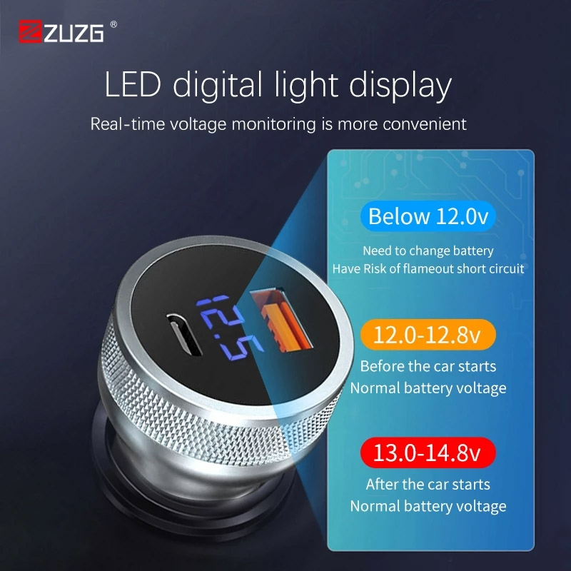 Tẩu sạc điện thoại ô tô ZUZG 54W C15PD