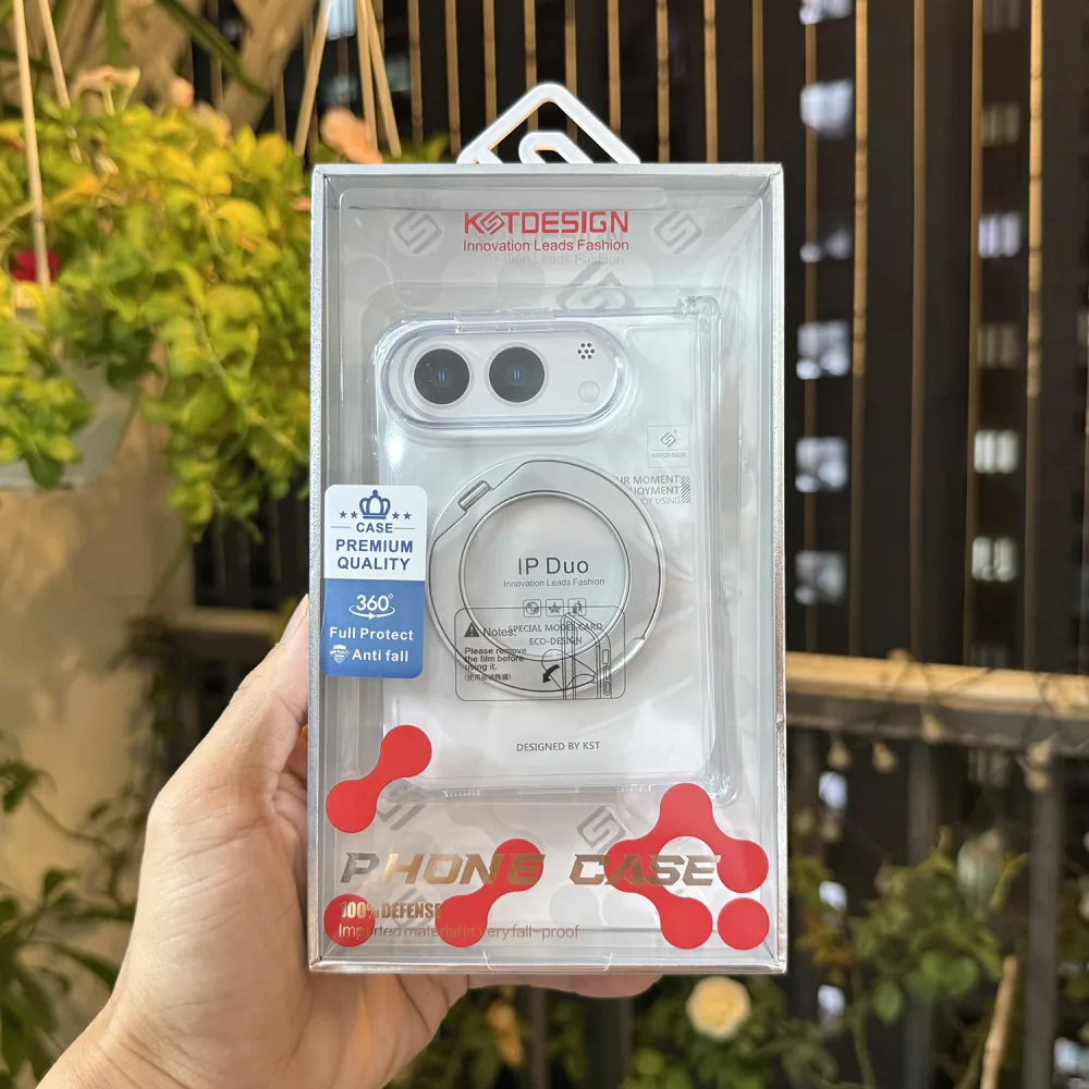 Ốp Lưng iPhone Duo KSTDESIGN Trong Suốt Tích Hợp Vòng Đỡ – Nam Long Mobile