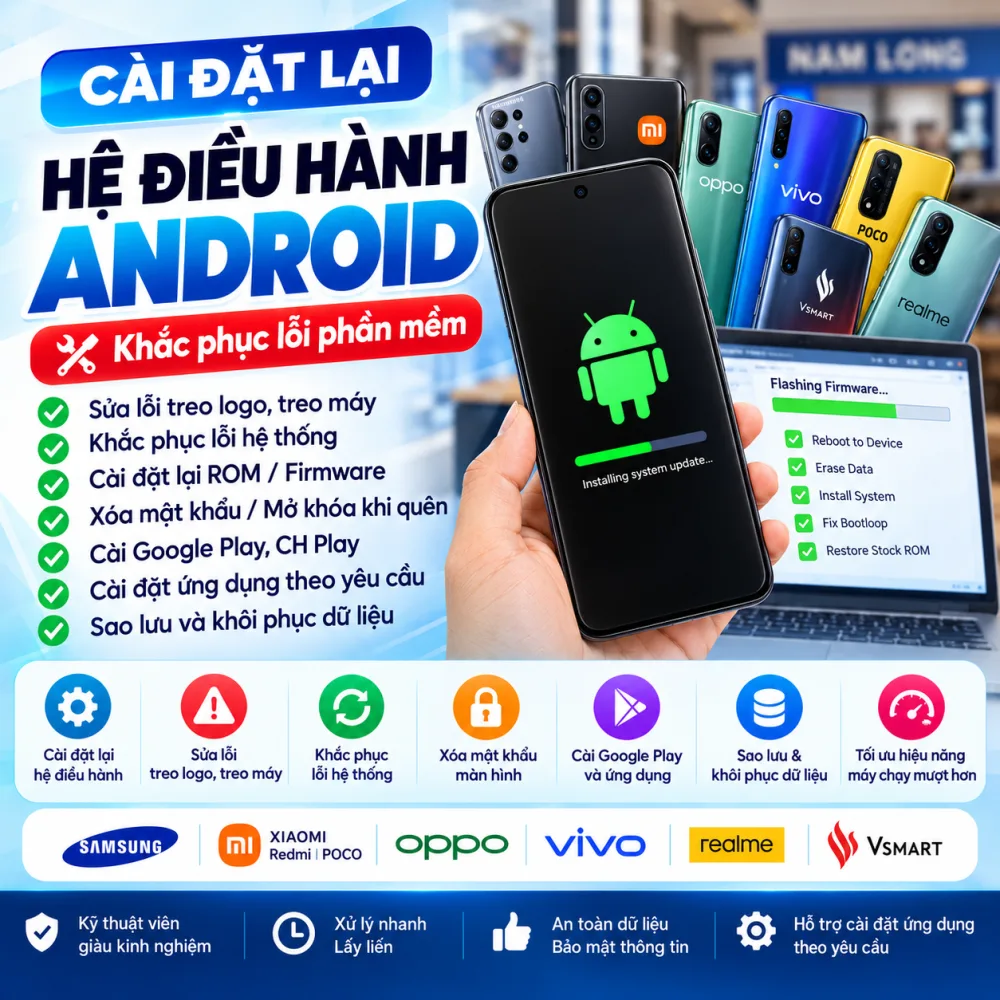 Cài Lại Hệ Điều Hành Android – Nam Long Mobile