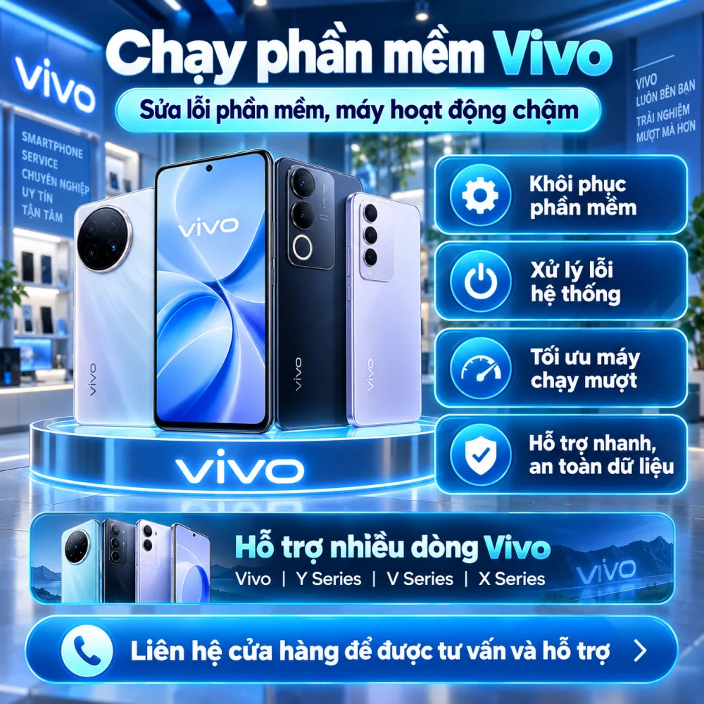 Chạy Phần Mềm Vivo, Sửa Máy Chậm – Nam Long Mobile