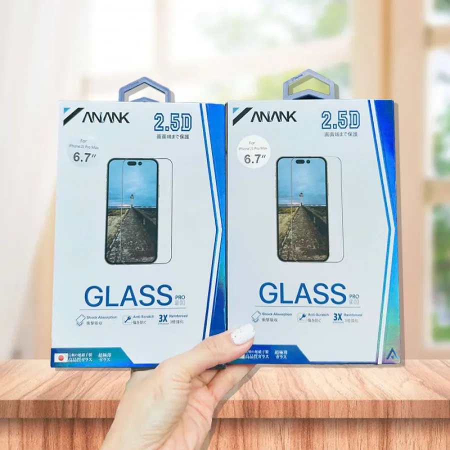 Cường lực iPhone 15 Pro Anank 2.5D chính hãng