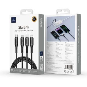 Cáp Type C to 3in1 WiWu Starlink C046E