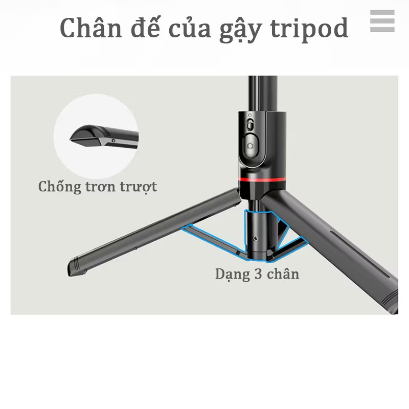 Gậy selfie bluetooth L12 dài 1066mm - Ảnh 2