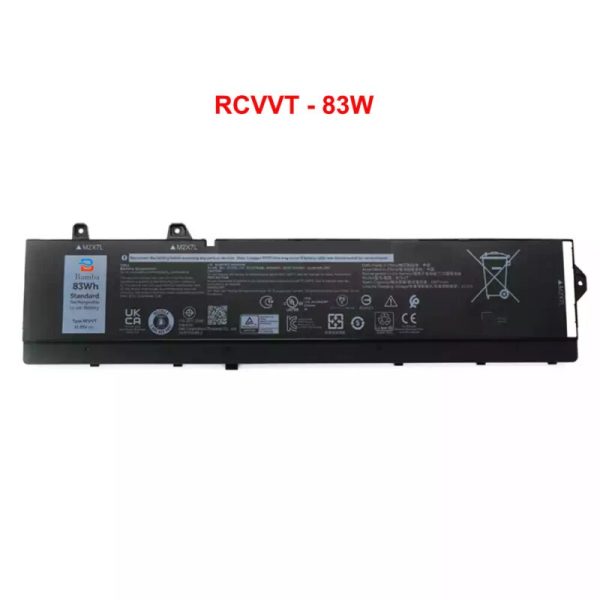Pin laptop Dell Precision 7670, 7680, 7770, 7780 (RCVVT) 83Wh hiệu Bamba