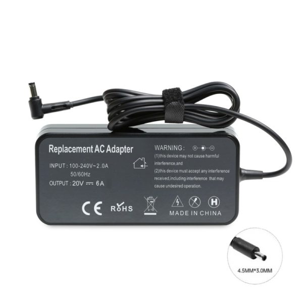 Sạc Laptop Asus 20V-6A Slim (Đầu Kim Nhỏ) Cho PU401, P1440, X560UD & MSI