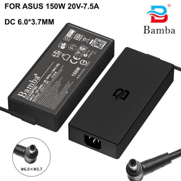 Sạc Laptop Asus 20V-7.5A Đầu Kim Slim Dùng Cho FX Series & MSI Ms-16U5 - hiệu Bamba