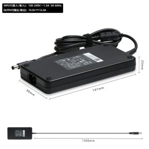 Sạc laptop Dell 19.5V-9.23A (Đầu Kim) Slim - 180W - hiệu Bamba