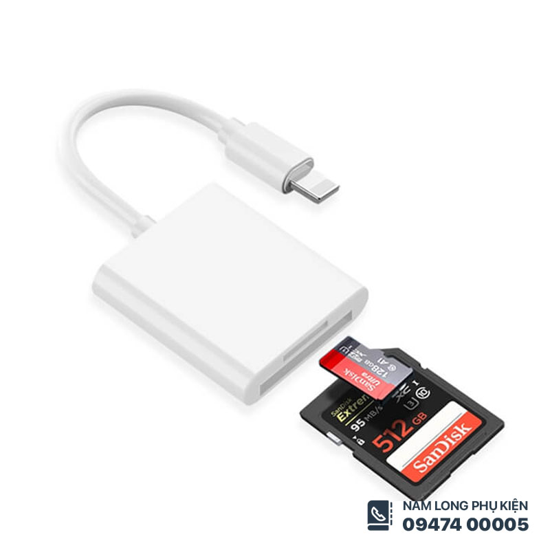 Đầu đọc thẻ SD & TF 2 in 1 cho iPhone/iPad – Truyền dữ liệu nhanh, tiện dụng - Ảnh 2